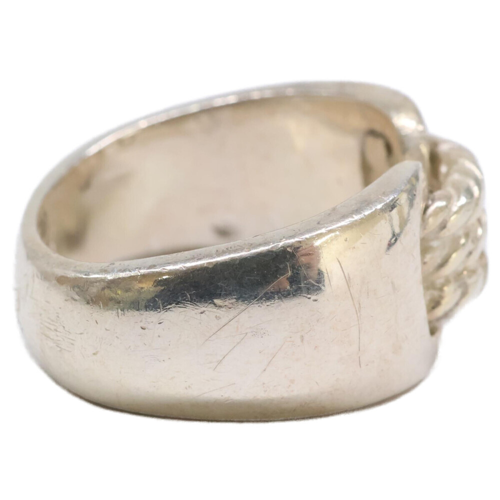 HERMES Hermes Chlorois Ring, Sterling Silver 925 Size 53, Silver, Men's - Picture 4 of 8